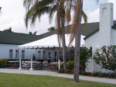 Patio with Rented Tent