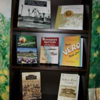 A bookcase by local authors